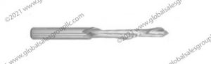Steel Door Lite Bit, Tin-Coated, Round Shank